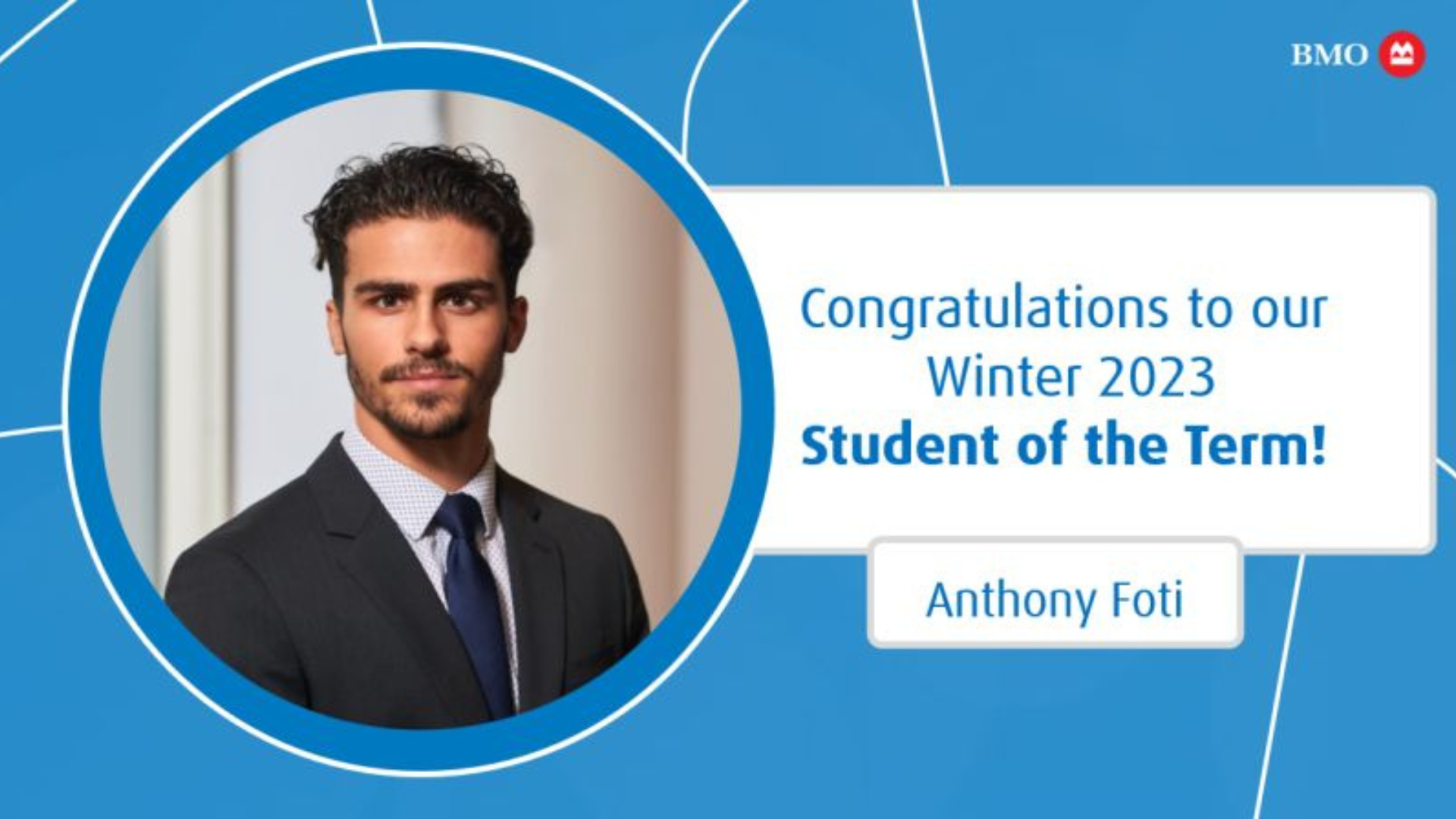 Congratulations to our winter 2023 student of the term